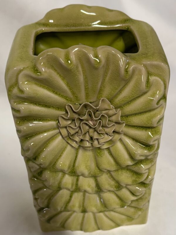 Unique Lime-Green Tall Vase/Planter Offers Fabulous Flair  - Image 2