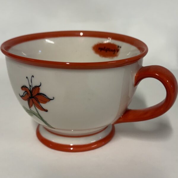 "Uplifting" Starbucks Footed Tiger Lily Coffee/Tea Cup 