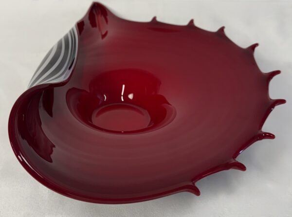 Stunning  Handblown Zebra Glass Conch By Józefina - Image 7