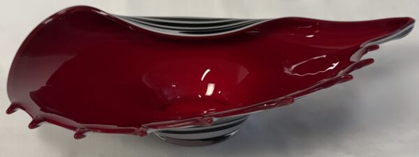 Stunning  Handblown Zebra Glass Conch By Józefina - Image 5