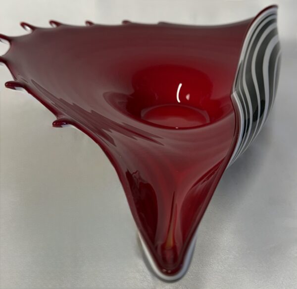 Stunning  Handblown Zebra Glass Conch By Józefina - Image 8