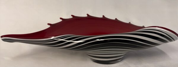Stunning  Handblown Zebra Glass Conch By Józefina - Image 6