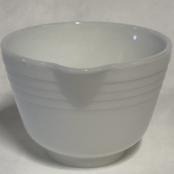 MCM Pyrex Hamilton Beach Milk Glass Mixing Bowl - Image 3