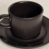Elegant Black-0n-Black Coffee/Tea Cup with Saucer by Pfaltzgraff - Image 4