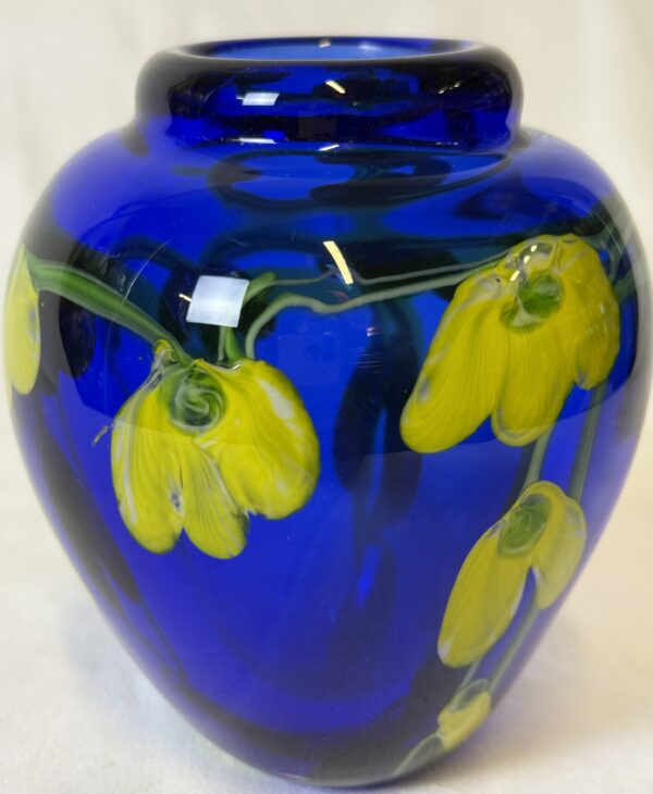 Hypnotic Heavy Cobalt Paperweight Vase - Image 3