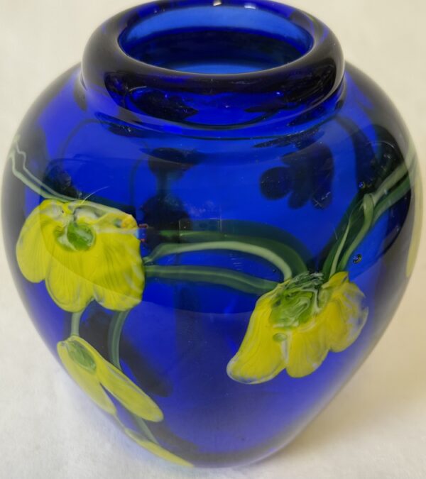 Hypnotic Heavy Cobalt Paperweight Vase - Image 2