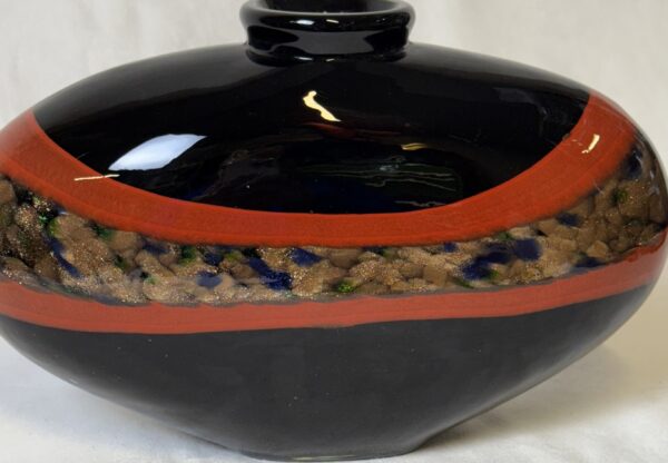 Dale Tiffany Curvy Favrile Hand-Blown Vase - Image 5