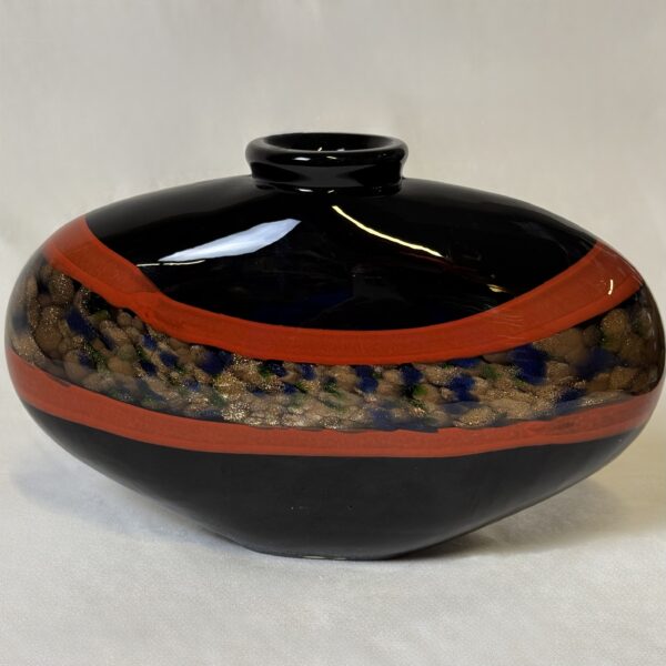 Dale Tiffany Curvy Favrile Hand-Blown Vase