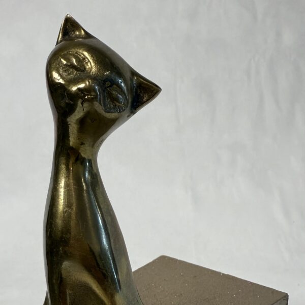 MCM Stretchy-Neck Brass Kitty