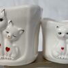 Pair of Pic 'n' Save Kitty MCM Planters - Image 5