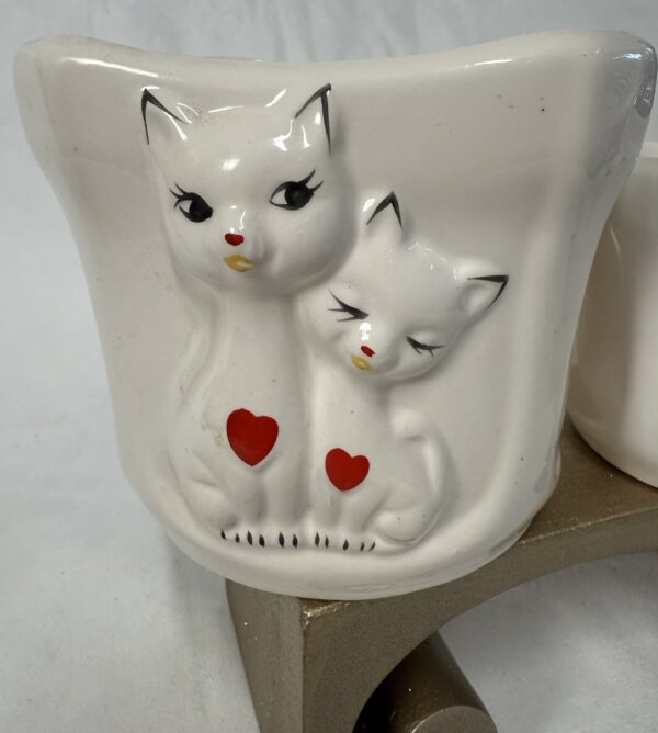 Pair of Pic 'n' Save Kitty MCM Planters - Image 3