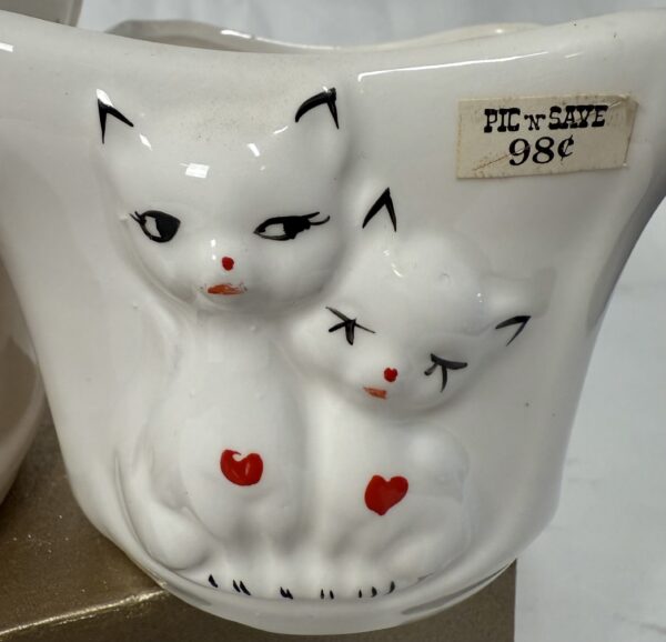 Pair of Pic 'n' Save Kitty MCM Planters - Image 2