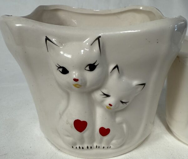Pair of Pic 'n' Save Kitty MCM Planters - Image 6