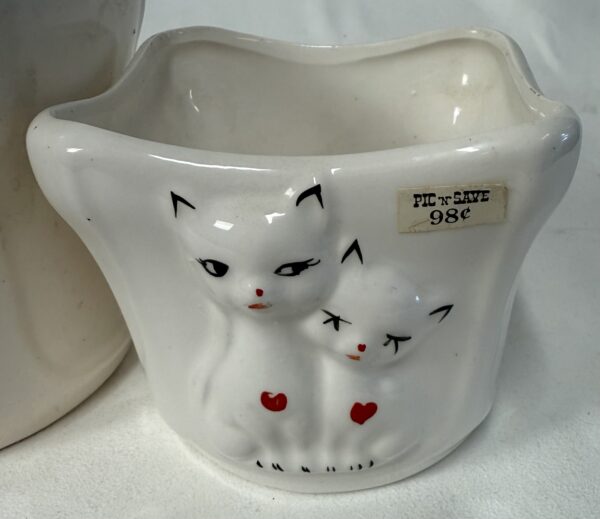 Pair of Pic 'n' Save Kitty MCM Planters - Image 7