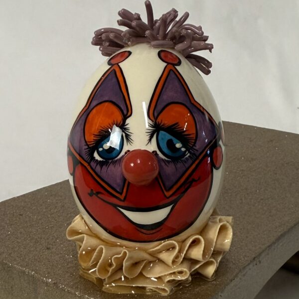 Purple-haired clown by "Eggspressions by Paula"