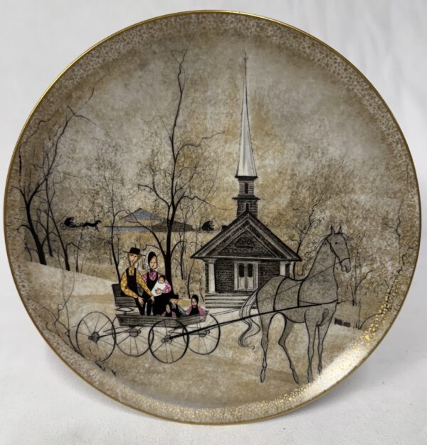 Iconic P. Buckley Moss Sunday Ride Plate