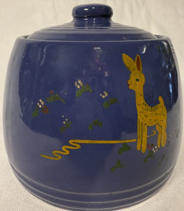 Hand-Painted Green-Eyed Llama Cookie Jar/Canister  - Image 4