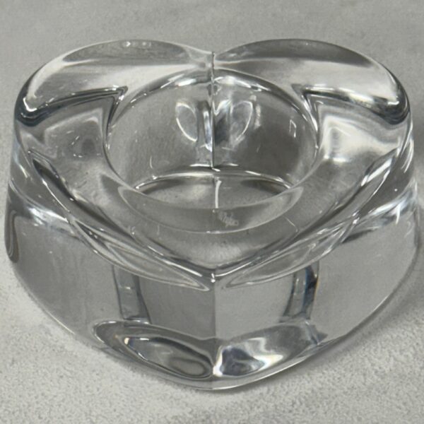 Signed Heart-Shaped Orrefors Sweden Valentino Votive