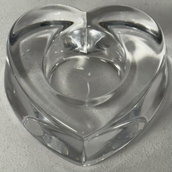Signed Heart-Shaped Orrefors Sweden Valentino Votive - Image 5