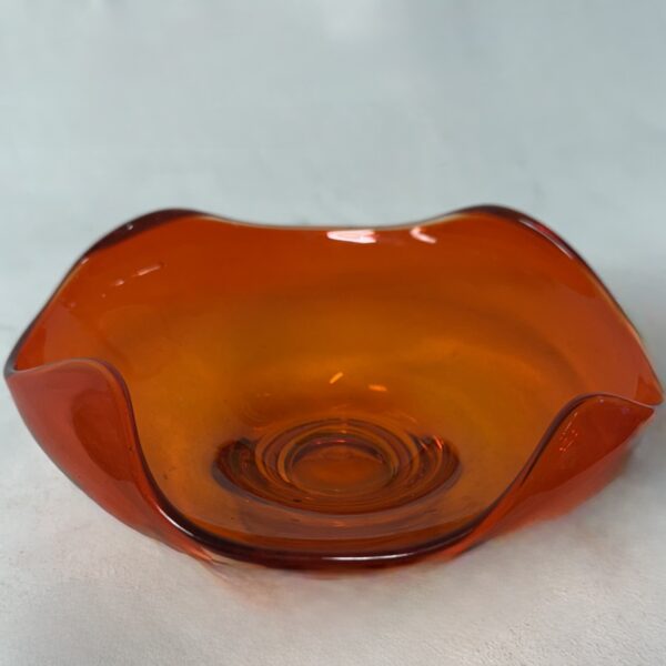 Vibrant Viking Glass Pretty Persimmon Bon Bon Bowl - Image 5