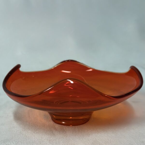 Vibrant Viking Glass Pretty Persimmon Bon Bon Bowl