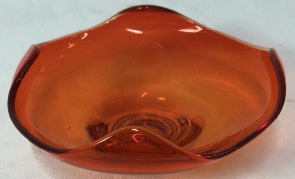 Vibrant Viking Glass Pretty Persimmon Bon Bon Bowl - Image 3