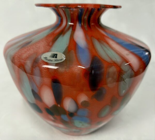 Italian Maestri Vetrai Mouth-Blown Art Glass Vase - Image 2