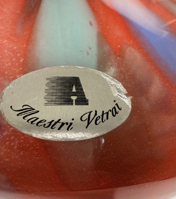 Italian Maestri Vetrai Mouth-Blown Art Glass Vase - Image 3