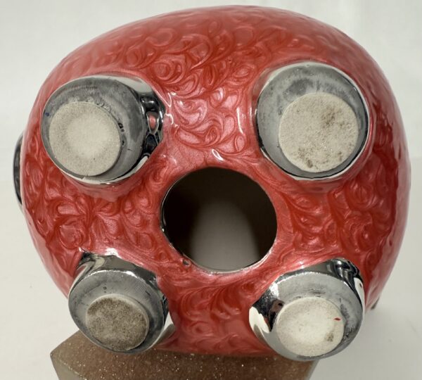 Sweet Silver & Pink Enamel Piggy Bank  - Image 9