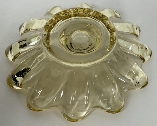 Celestial Sun Gold Fostoria Floral/Star Candlestick Holders - Image 4