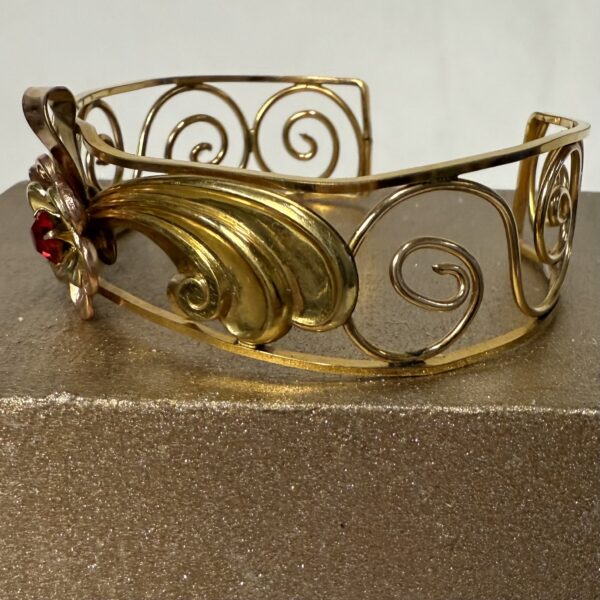 Gorgeous 1940s Harry Iskin Art Deco Bracelet/Arm Cuff - Image 4