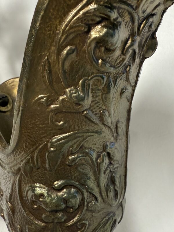 Ornate brass cherub ewer serving  handle & spout - Image 2