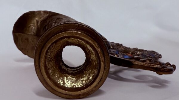 Ornate brass cherub ewer serving  handle & spout - Image 4