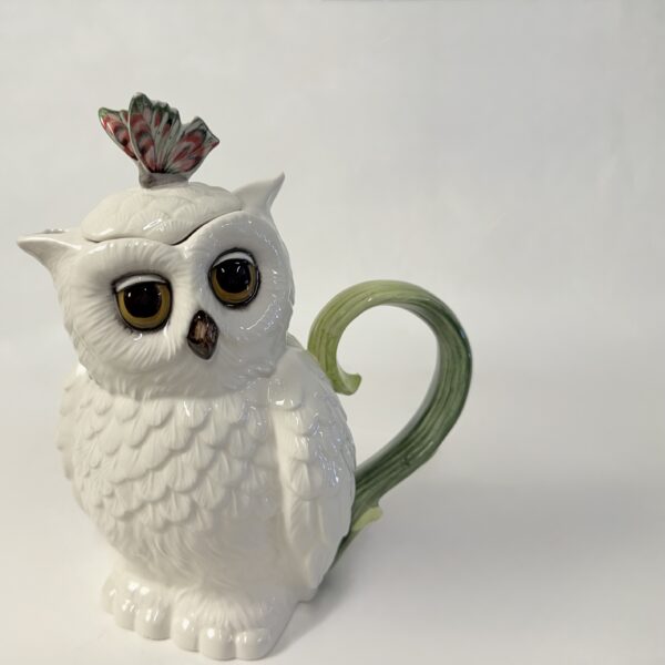 Charming Edie Rose Butterfly & Owl Teapot